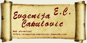 Evgenija Capulović vizit kartica